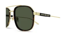 Shop GUCCI Aviator Sunglasses in Gold online.