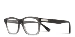 Shop FENDI Essential Square Eyeglasses in Transparent Grey online.