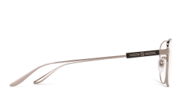 Shop GUCCI Wide Rectangle Eyeglasses in Silver online.
