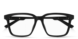 Shop GUCCI Square Eyeglasses in Black online.