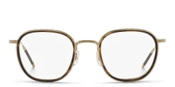 Shop OLIVER PEOPLES Unisex Square Eyeglasses in Gold/Tuscany Tortoise online.