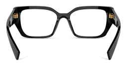 Shop MIU MIU Rectangle Eyeglasses in Black online.
