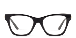 Shop VERSACE Medusa Irregular Eyeglasses in Black online.