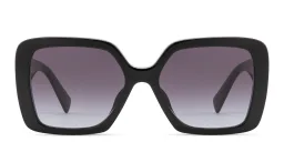Shop MIU MIU Irregular Sunglasses in Black online.