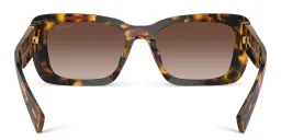 Shop MIU MIU Rectangle Sunglasses in Honey Havana online.