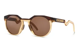 Shop Oakley HSTN Round Sunglasses in Brown online.