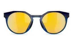 Shop Oakley HSTN Round Sunglasses in Blue online.