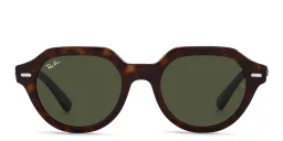 Shop Ray-Ban Gina Unisex Square Sunglasses in Havana online.
