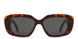 Shop CELINE Triomphe Geometric Sunglasses in Havana online.