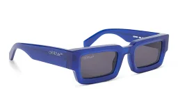 Shop OFF WHITE Lecce Unisex Square Sunglasses in Blue online.