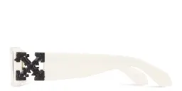 Shop OFF WHITE Roma Unisex Rectangle Sunglasses in White online.