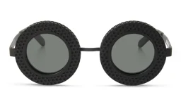 Shop OFF WHITE Chicago Unisex Round Sunglasses in Black online.