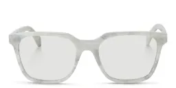 Shop OFF WHITE Unisex Square Eyeglasses in Marble online.