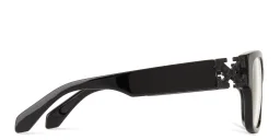 Shop OFF WHITE Style 47 Unisex Square Eyeglasses in Black online.