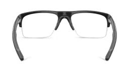 Shop Oakley Half-Rim Wide Rectangle Eyeglasses in Satin Black online.