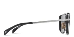 Shop Maui Jim Aeko Square Sunglasses in Silver online.