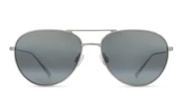 Shop Maui Jim Walaka Unisex Aviator Sunglasses in Silver online.