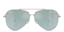 Shop Ray-Ban Pilot Reverse Unisex Sunglasses in Silver online.