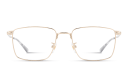 Shop MONTBLANC Square Eyeglasses in Gold online.