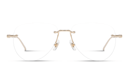 Shop MONTBLANC Rimless Pilot Eyeglasses in Gold online.