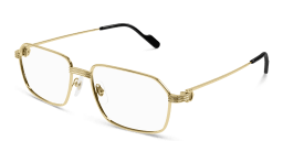 Shop Cartier Première de Cartier Wide Rectangle Eyeglasses in Gold online.