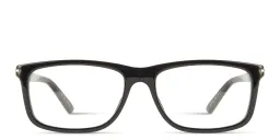 Shop GUCCI Wide Rectangle Eyeglasses in Black online.