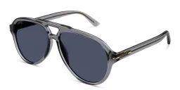 Shop GUCCI Aviator Sunglasses in Grey online.