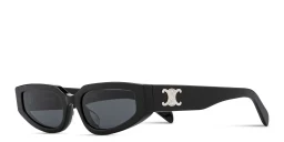 Shop CELINE Triomphe Geometric Sunglasses in Black online.