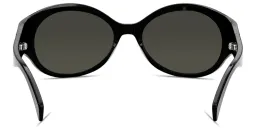 Shop CELINE Triomphe Oval Sunglasses in Black online.