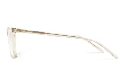 Shop SAINT LAURENT Unisex Square Eyeglasses in Clear online.
