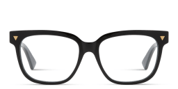 Shop BOTTEGA VENETA Triangle Stud Square Eyeglasses in Black online.
