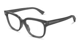 Shop BOTTEGA VENETA Triangle Stud Square Eyeglasses in Grey online.