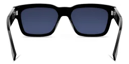 Shop FENDI O'Lock Black Rectangular Sunglasses in Black online.