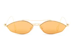Shop FENDI Baguette Cat-Eye Sunglasses in Gold online.