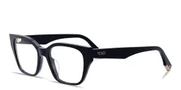 Shop FENDI Fendi Way Blue Square Eyeglasses in Blue online.