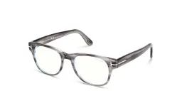 Shop TOM FORD Square Eyeglasses in Grey/striped online.
