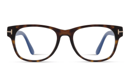 Shop TOM FORD Square Eyeglasses in Dark Havana online.