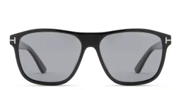 Shop TOM FORD Frances Square Sunglasses in Shiny Black online.