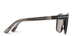 Shop TOM FORD Frances Square Sunglasses in Shiny Black online.