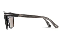 Shop TOM FORD Frances Square Sunglasses in Shiny Black online.