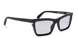 Shop OFF WHITE Style 50 Unisex Wide Cat-Eye Eyeglasses in Black online.