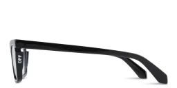 Shop OFF WHITE Style 50 Unisex Wide Cat-Eye Eyeglasses in Black online.