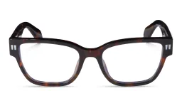Shop OFF WHITE Style 56 Unisex Rectangle Eyeglasses in Havana online.