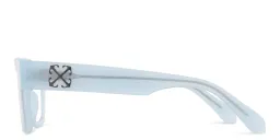 Shop OFF WHITE Arrows Motif Unisex Square Eyeglasses in Blue online.