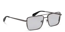 Shop OFF WHITE Style 66 Unisex Wide Rectangle Eyeglasses in Gunmetal online.