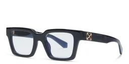 Shop OFF WHITE Style 72 Unisex Square Eyeglasses in Black online.