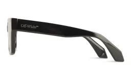 Shop OFF WHITE Midland Unisex Rectangle Sunglasses in Black online.