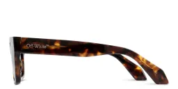 Shop OFF WHITE Midland Unisex Rectangle Sunglasses in Havana online.