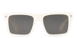 Shop OFF WHITE Lawton Unisex Square Sunglasses in White online.