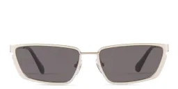 Shop OFF WHITE Richfield Unisex Cat-Eye Sunglasses in Silver online.